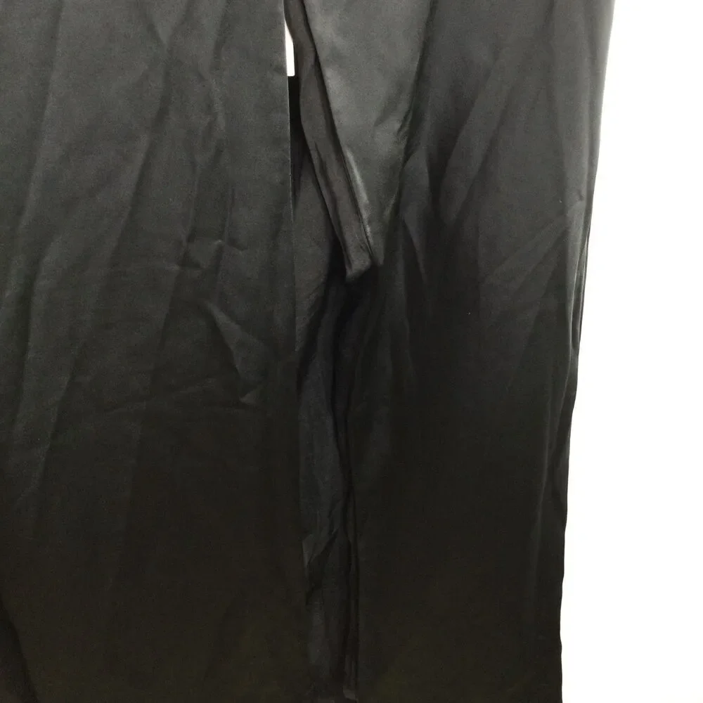 FREE PEOPLE Womens Dance Till Dawn Satin Maxi Dress Black Size XL NWT $250